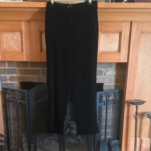 A New Day Women's Black Velvet Classic Straight Leg Pants Party Formal Size 8